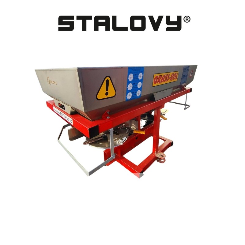 Rozsiewacz dwutarczowy, pojemność do zwiększenia, hydrauliczne sterowanie